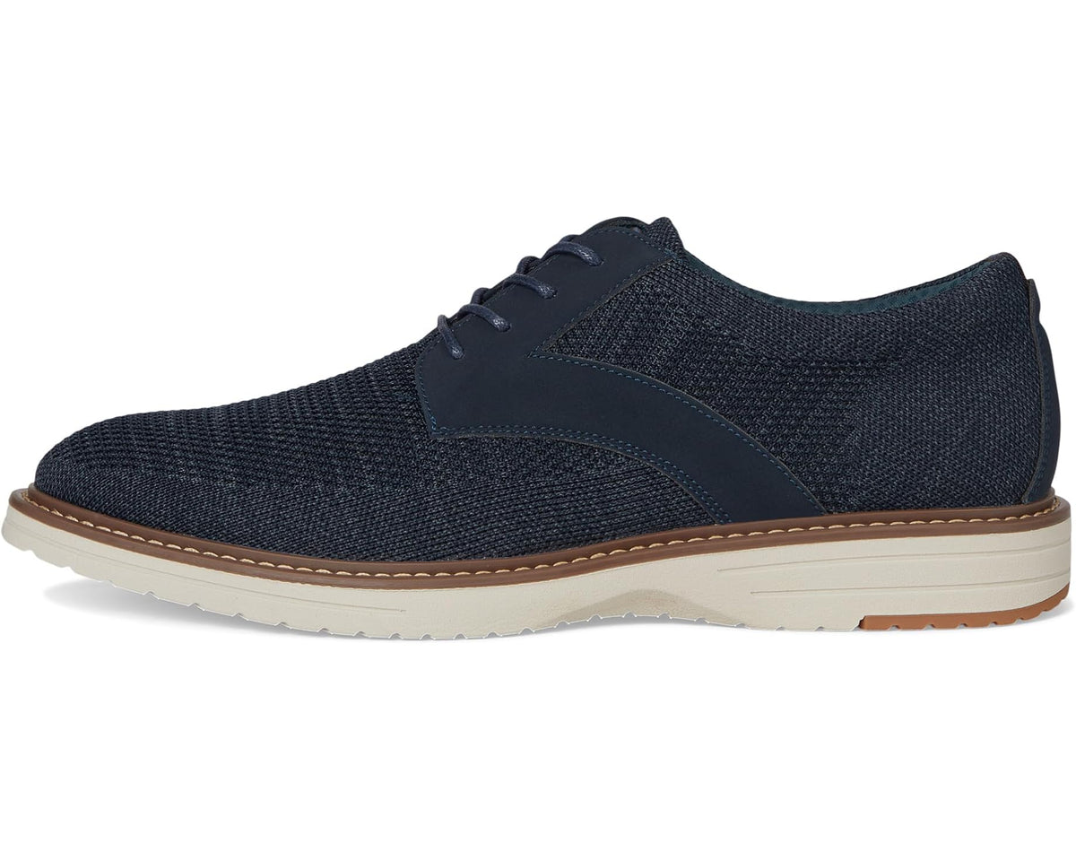 Men's Nunn Bush Griff Plain Toe Knit Oxford Lightweight and Comfortable for any Occasion Knit Lace-Up Navy