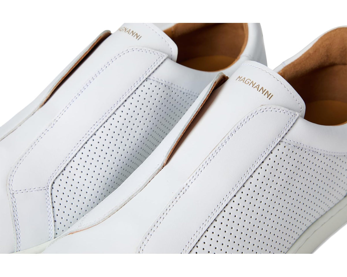 Men's Magnanni Costa Slip Perf White