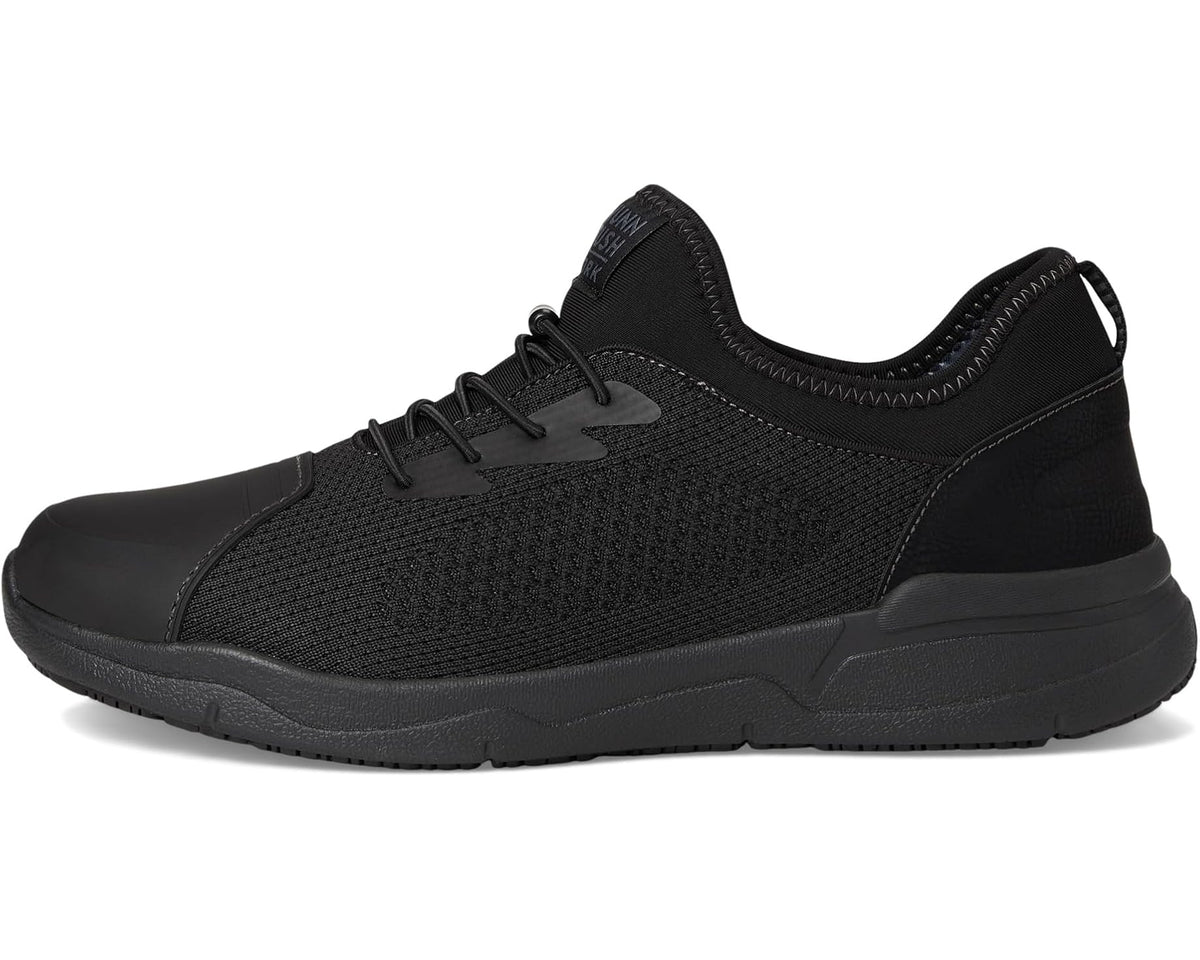 Men's Nunn Bush Grazie Work Oxford Slip-Resistant Work Shoe Athletic Style Sneaker Lace Up Black