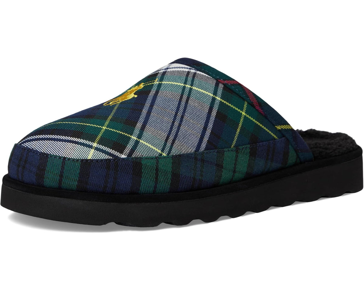 Men's Polo Ralph Lauren Reade Scuff Slippers Blackwatch Plaid