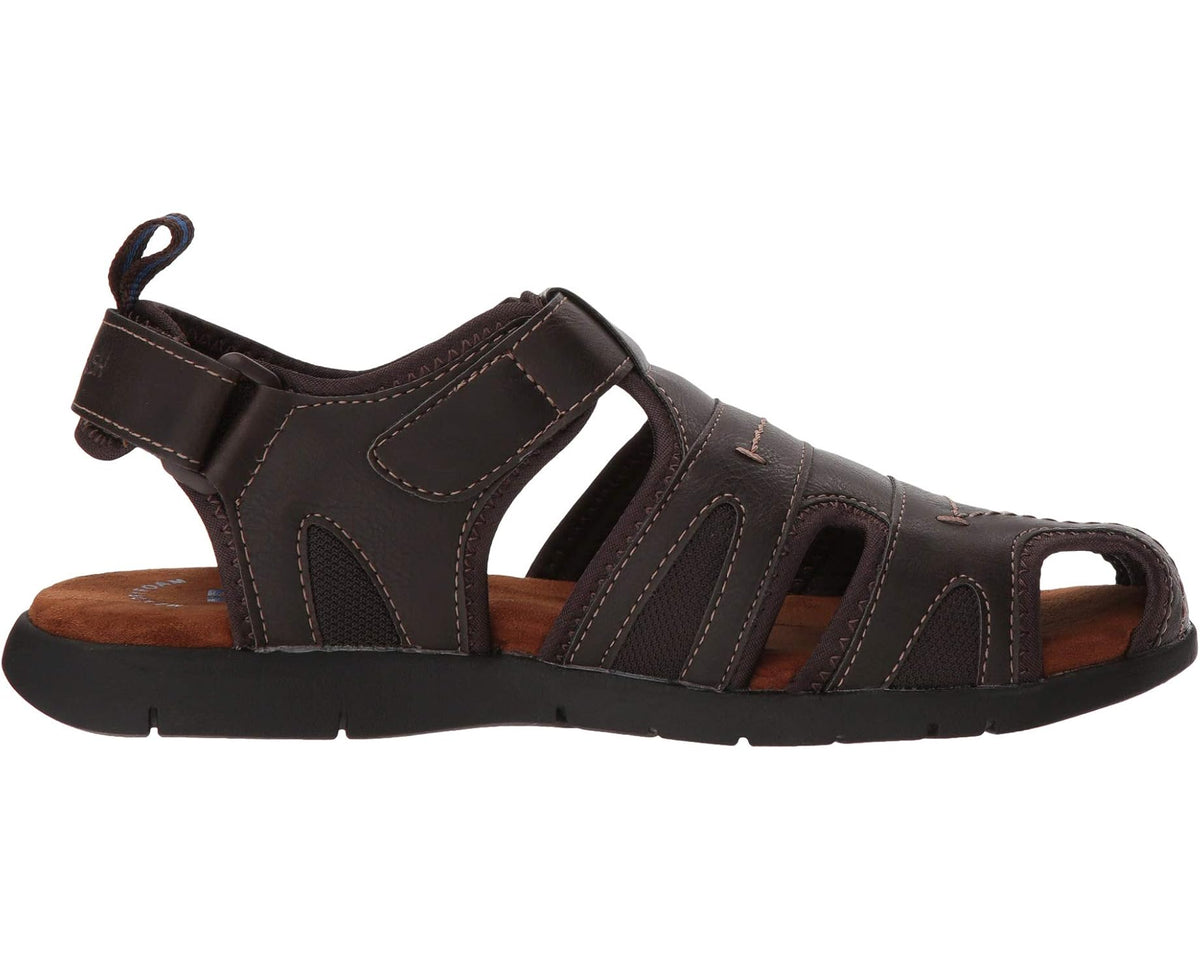 Men's Nunn Bush Rio Grande Fisherman Closed Toe Sandal Brown