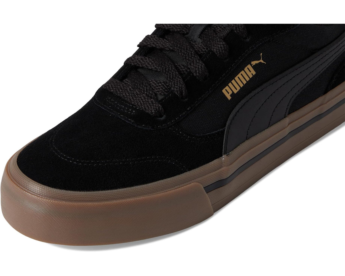 Men's PUMA Court Classic Vulc Shoes Black/Gold