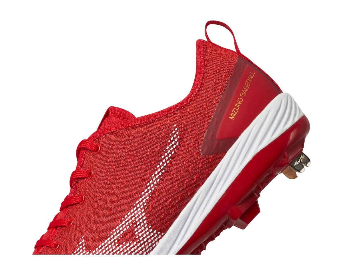 Men's Mizuno Dominant 4 Baseball Cleats Red/White