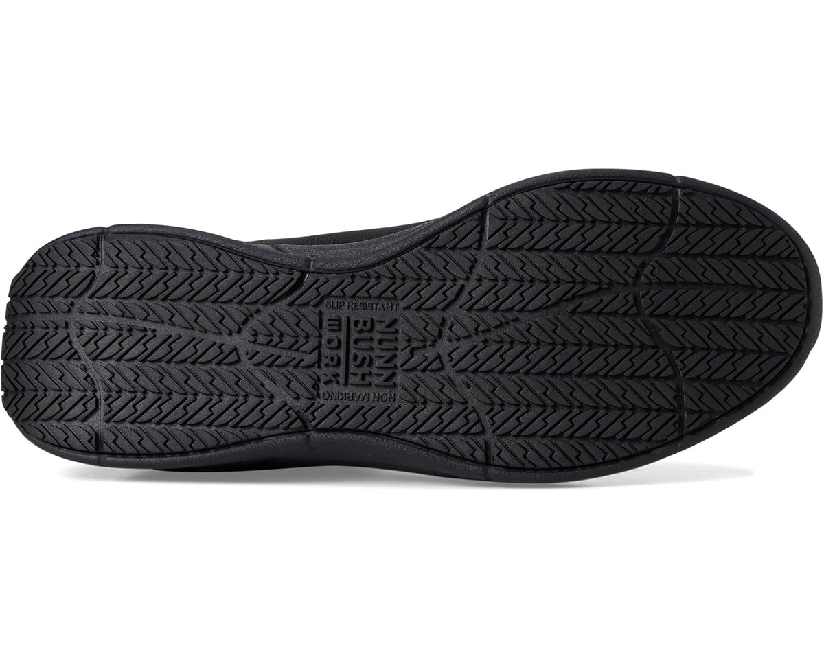 Men's Nunn Bush Grazie AP1 Work Slip-On Slip-Resistant Work Shoe EZ On Athletic Style Sneaker Black