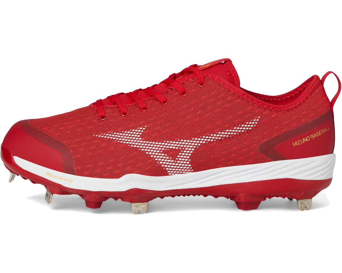 Men's Mizuno Dominant 4 Baseball Cleats Red/White