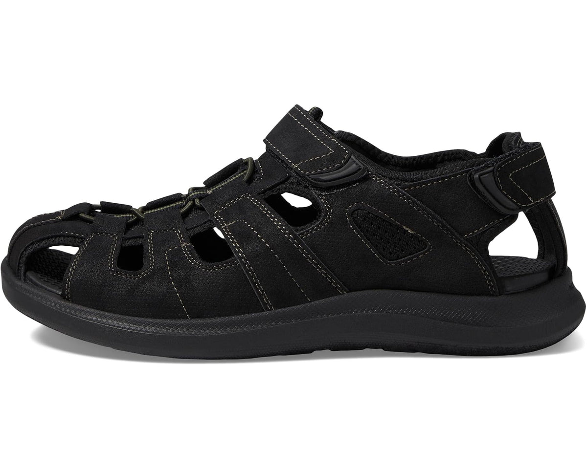 Men's Nunn Bush Rio Vista Fisherman Sandal Black