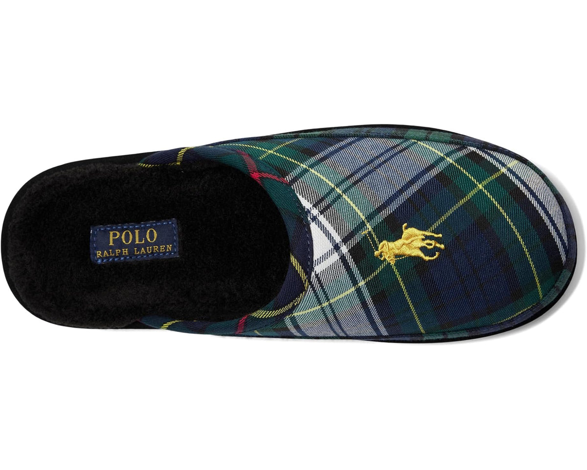 Men's Polo Ralph Lauren Reade Scuff Slippers Blackwatch Plaid