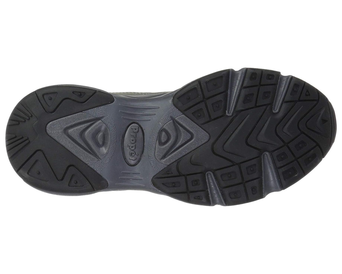Men's Propet Stability Walker Medicare/HCPCS Code = A5500 Diabetic Shoe Grey/Black Nubuck