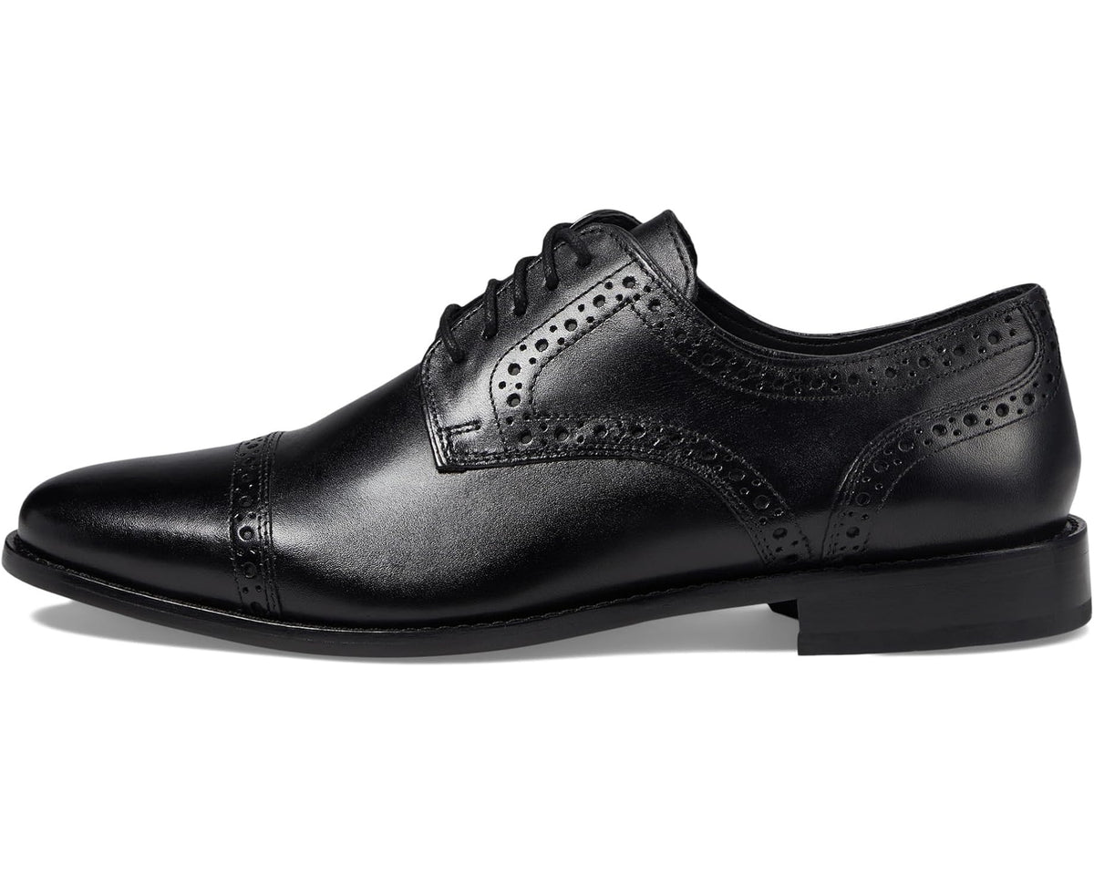 Men's Nunn Bush Norcross Cap Toe Dress Casual Oxford Black