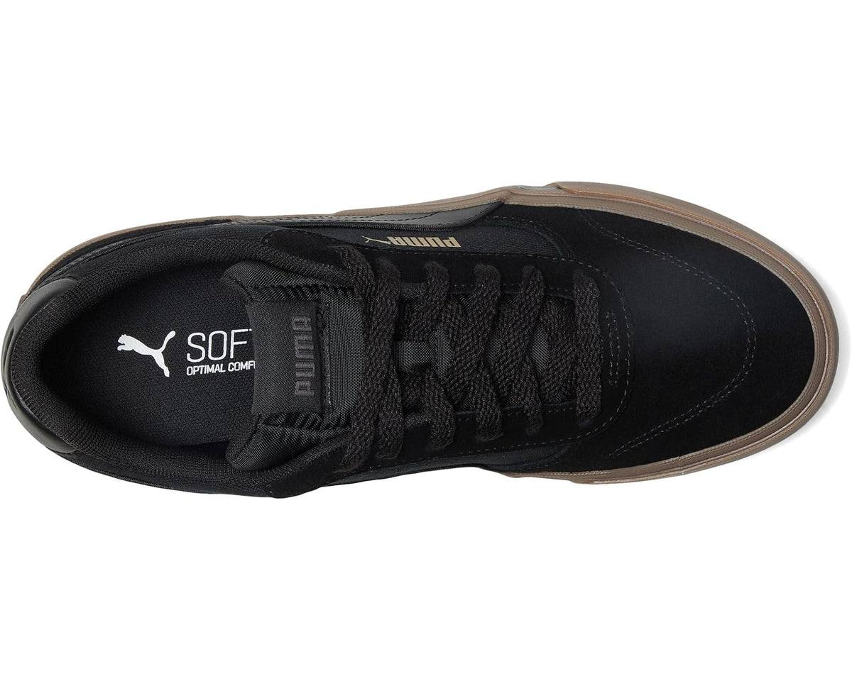 Men's PUMA Court Classic Vulc Shoes Black/Gold