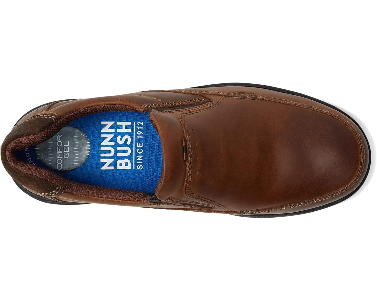 Men's Nunn Bush Cam Moc Toe Slip-On Brown Crazy Horse