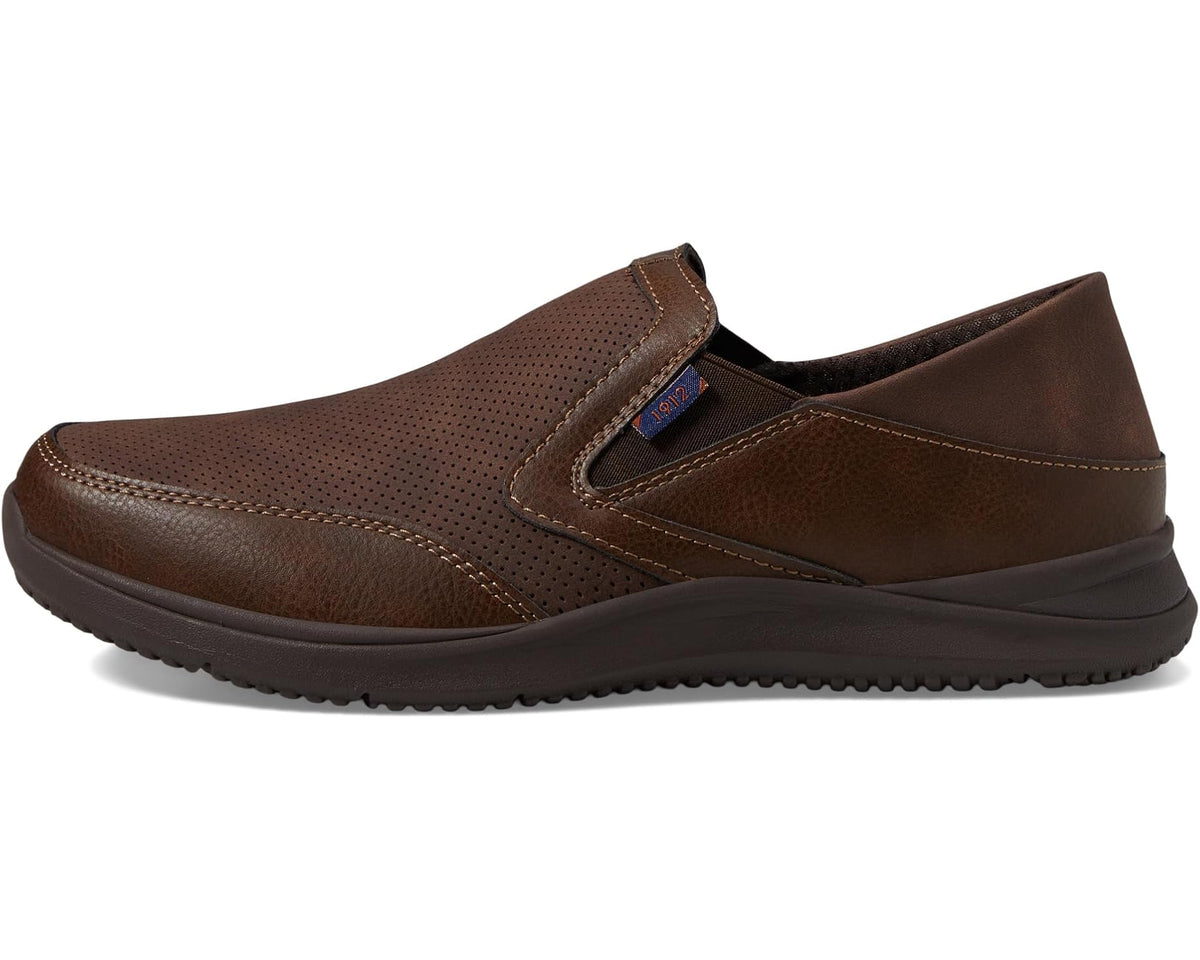 Men's Nunn Bush Conway EZ Moccasin Toe Slip-On Easy Slip-In Loafer Brown