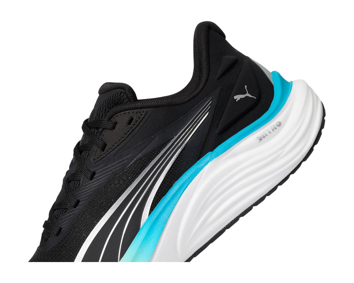 Men's PUMA Electrify Nitro 4 Running Shoes Black/Mint Melt/Speed Blue