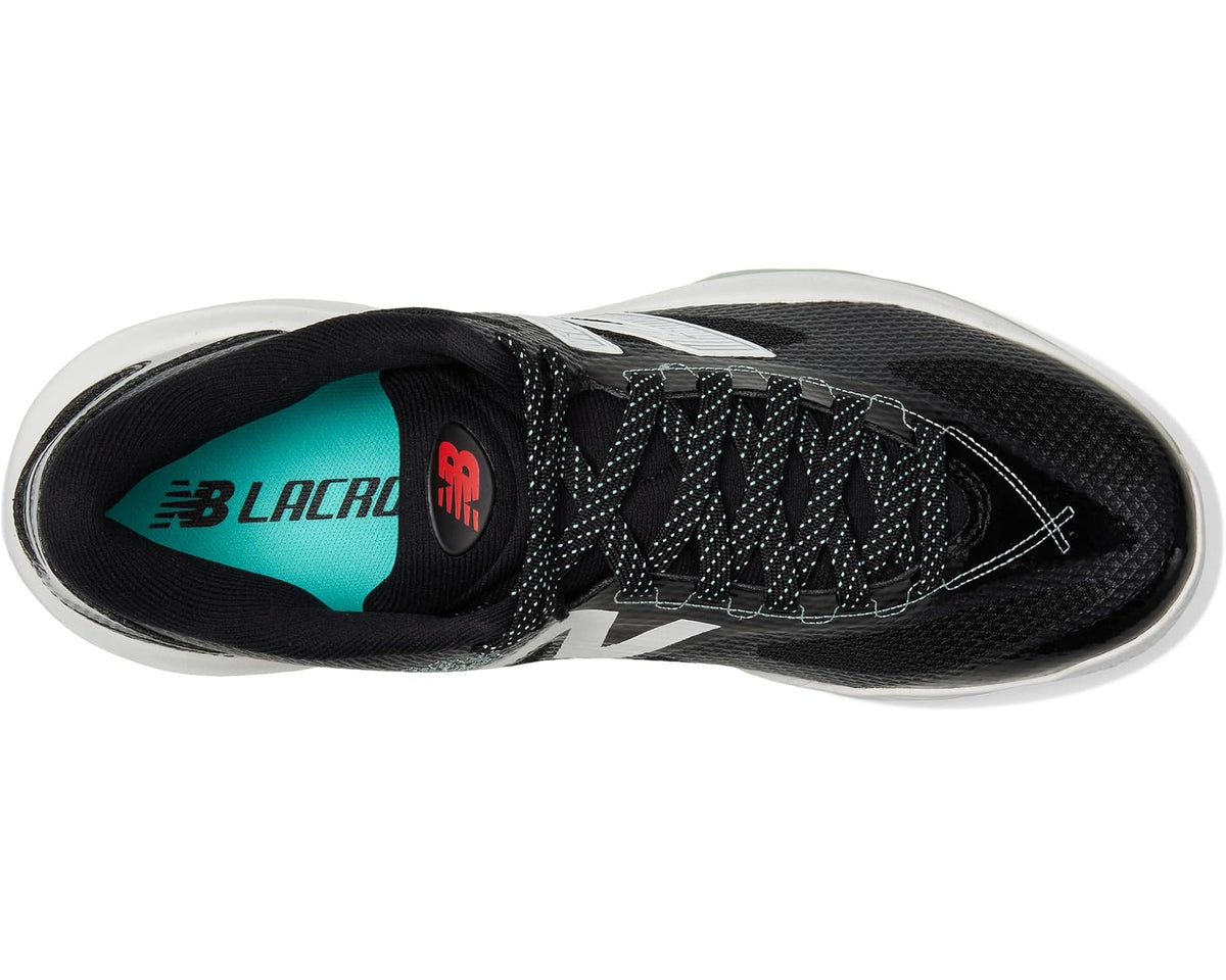 Men's New Balance FreezeLX v5 Box Lacrosse Cleats Black/White
