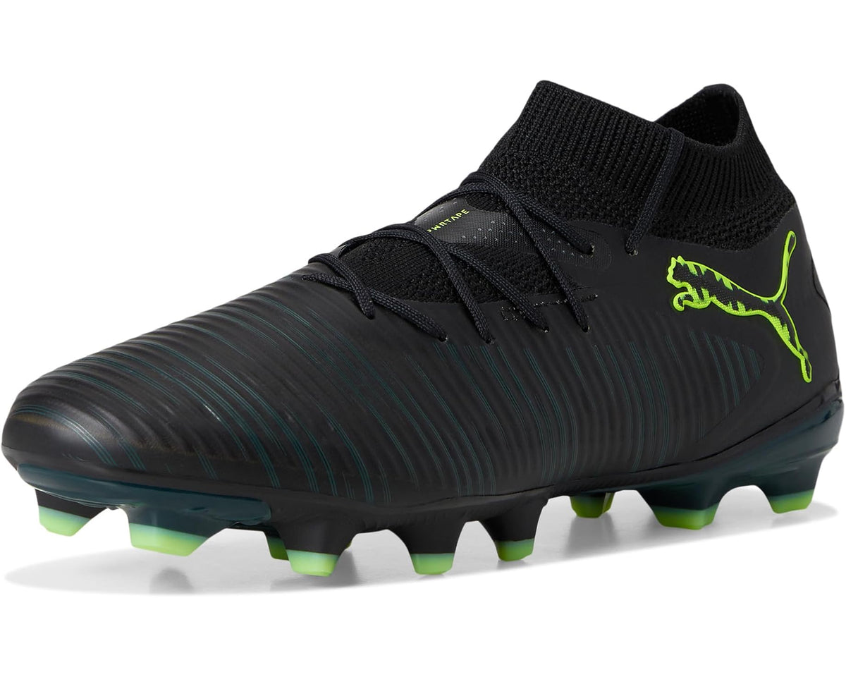 Men's PUMA Future 8 Pro Firm, Artificial Ground Soccer Cleats Black/Fizzy Light/Green Terrain