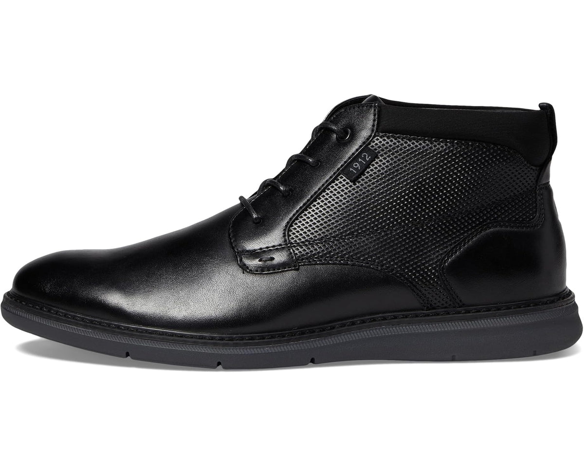 Men's Nunn Bush Chase Plain Toe Chukka Contemporary Fashion Boot Black