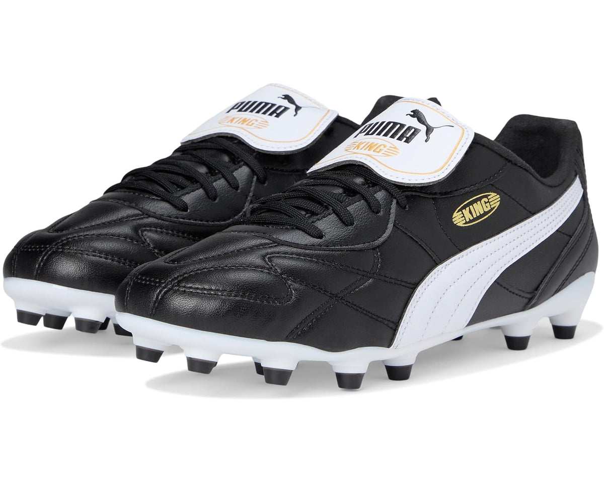 Men's PUMA King Top Firm, Artificial Ground Soccer Cleats Black/White/Gold