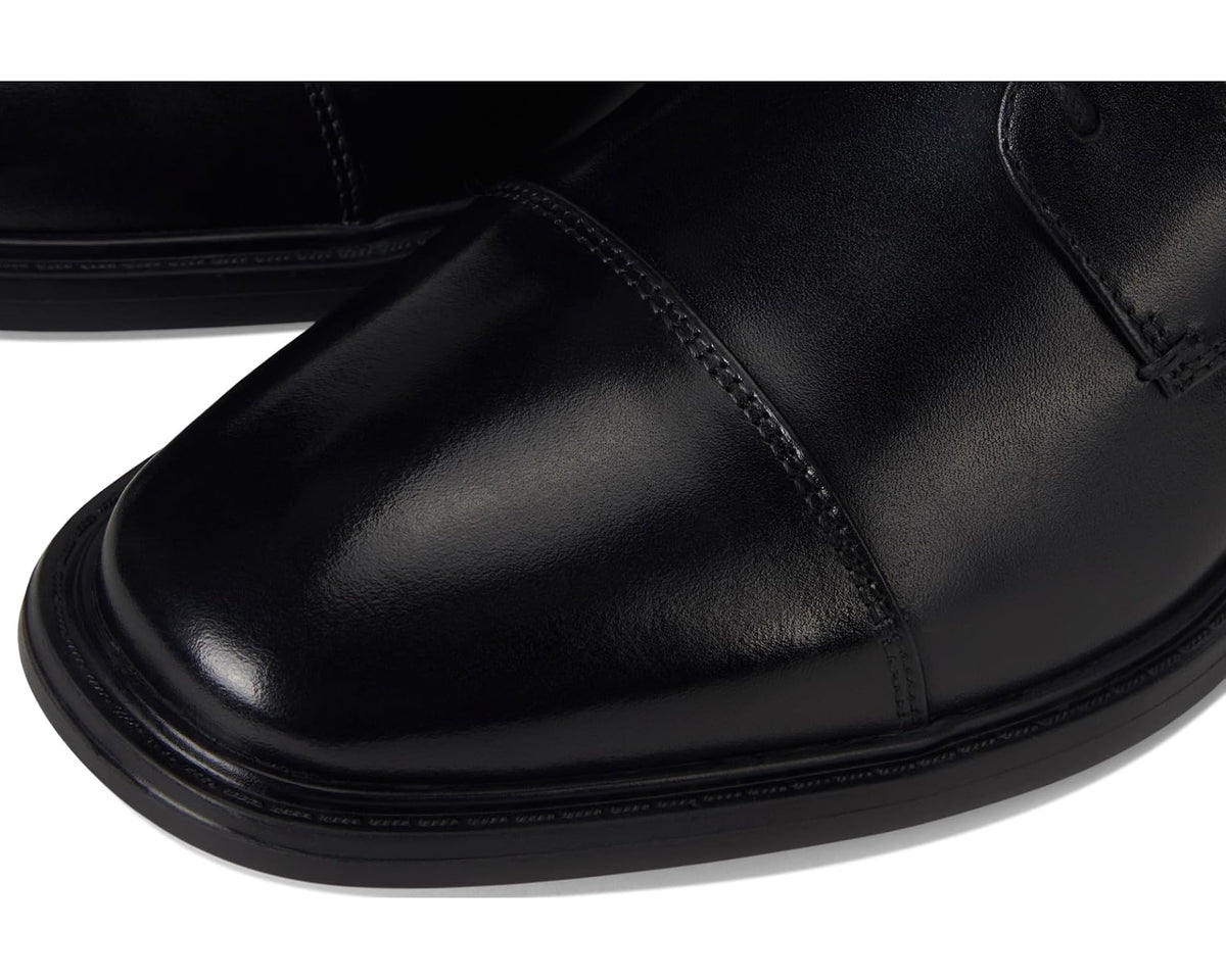 Men's Nunn Bush Stark Cap Toe Oxford Leather Business Formal Derby Dress Casual Lace-Up Black