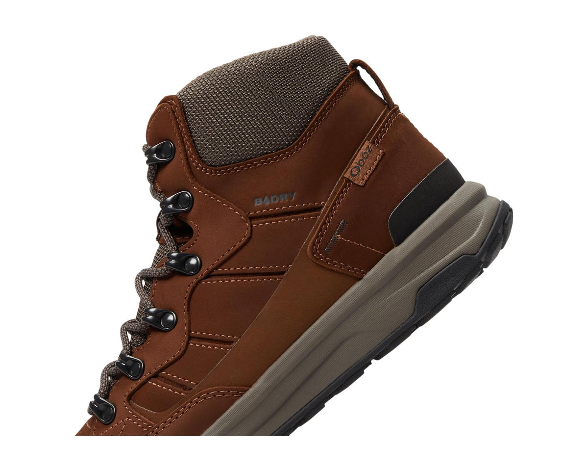 Men's Oboz Burke Mid Leather B-Dry Grizzly
