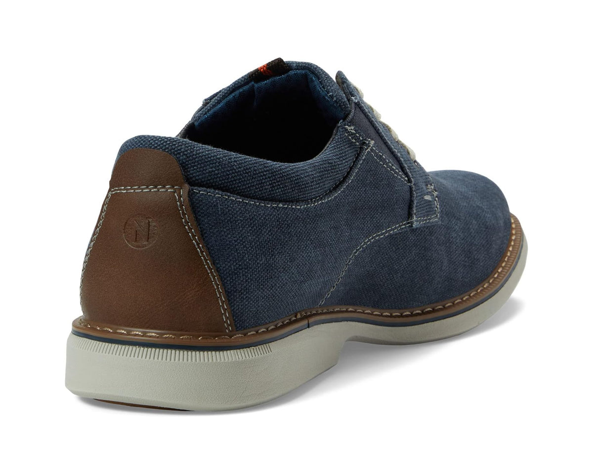 Men's Nunn Bush Otto Canvas Plain Toe Oxford Blue