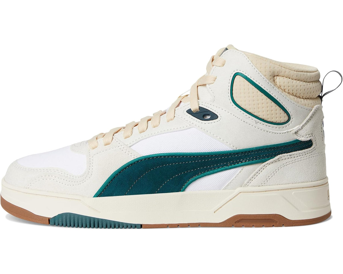 Men's PUMA Rbd Break Mid Shoes Vapor Gray/Green Terrain/White