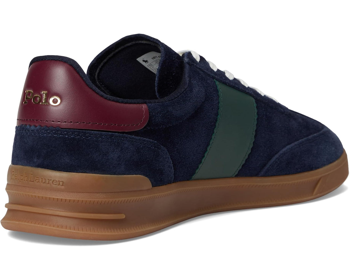 Men's Polo Ralph Lauren Heritage Aera Suede Sneakers Navy/Wine/Forest 1