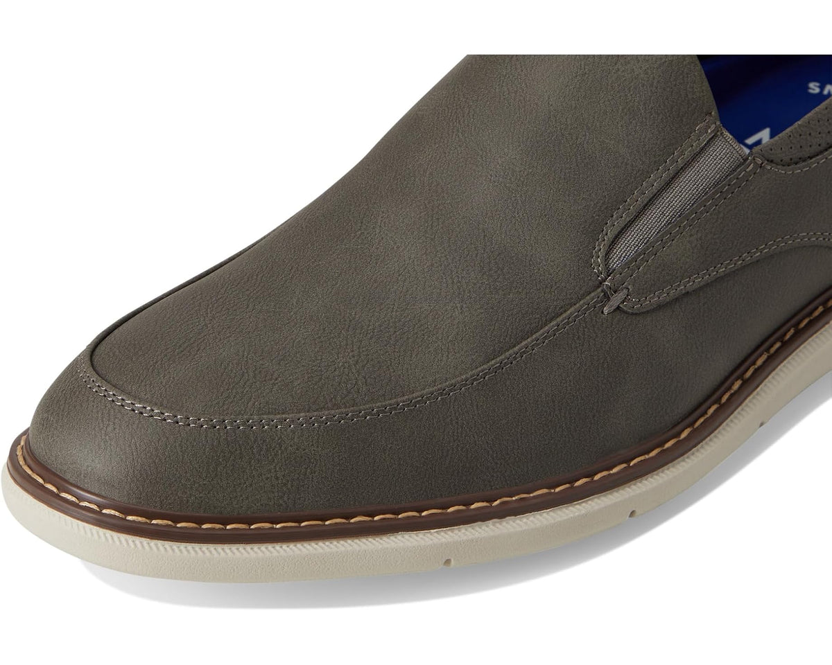Men's Nunn Bush Chase Moccasin Toe Slip-On Lightweight Contemporary Loafer Gray