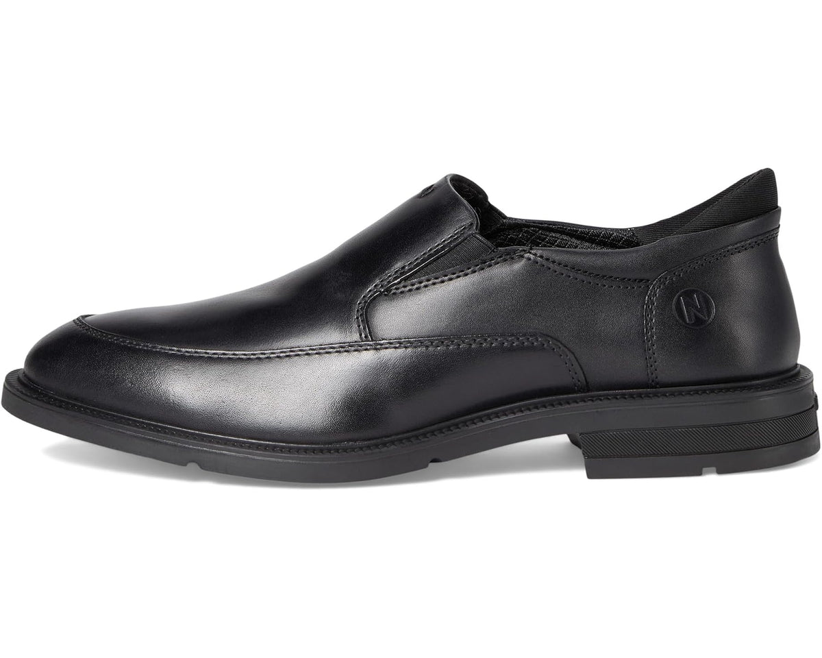Men's Nunn Bush Kore Ez Icon Moccasin Toe Slip-On Easy-On Easy-Off Dress Casual Shoe Loafer Black