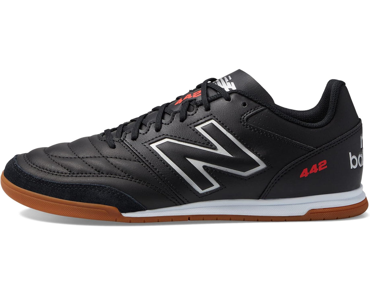 Men's New Balance 442 V2 Team IN Soccer Cleats Black/White