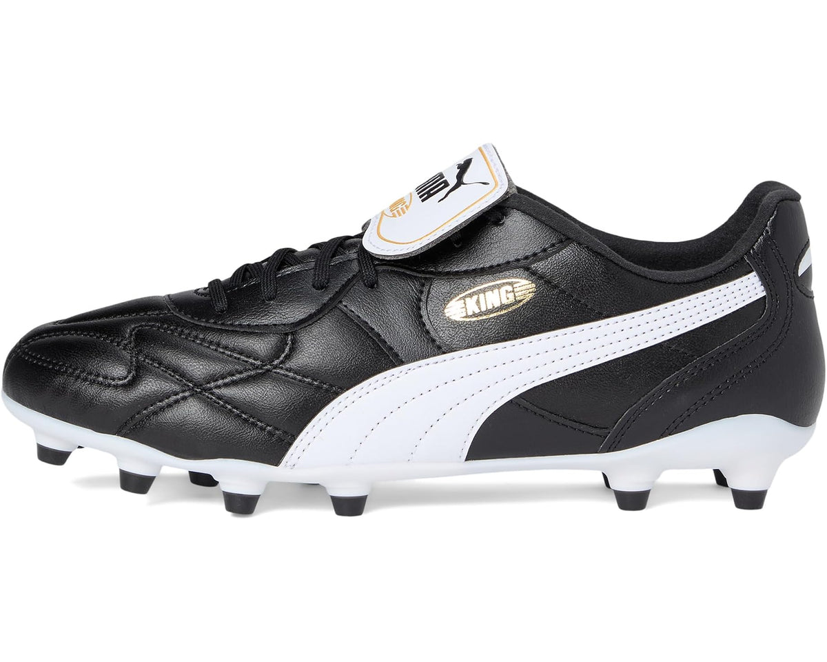 Men's PUMA King Top Firm, Artificial Ground Soccer Cleats Black/White/Gold