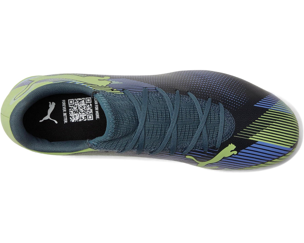 Men's PUMA Future 7 Play Firm Ground/Artificial Ground Soccer Cleats Gray Skies-Elektro Purple-Fizzy Apple-Puma White