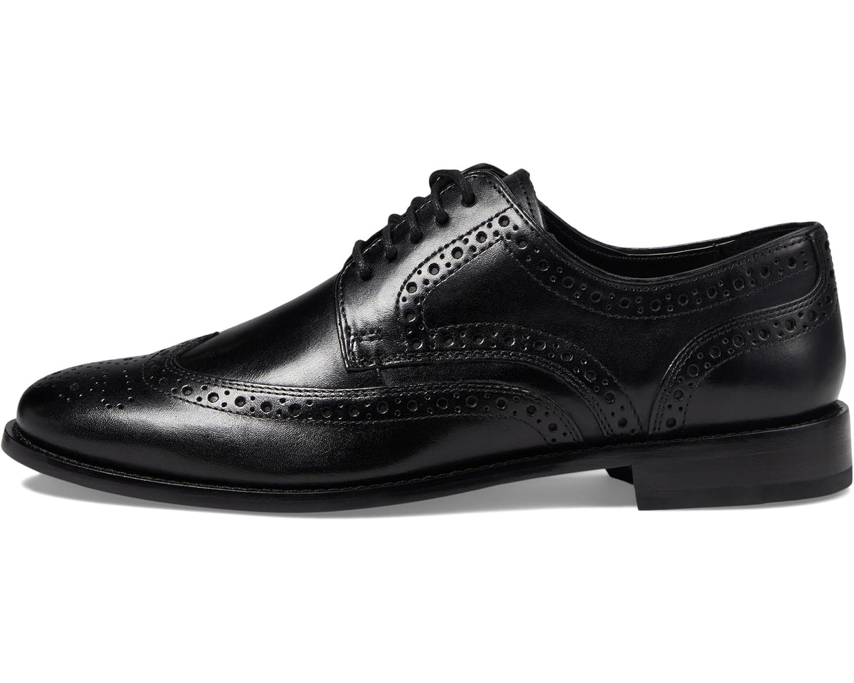 Men's Nunn Bush Nelson Wing Tip Dress Casual Oxford Black