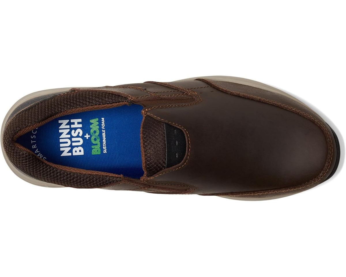 Men's Nunn Bush Excursion Waterproof Moccasin Toe Slip-On Brown CH