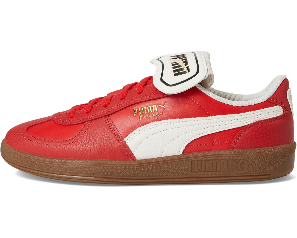 Men's PUMA Palermo Premium Shoes For All Time Red/Warm White