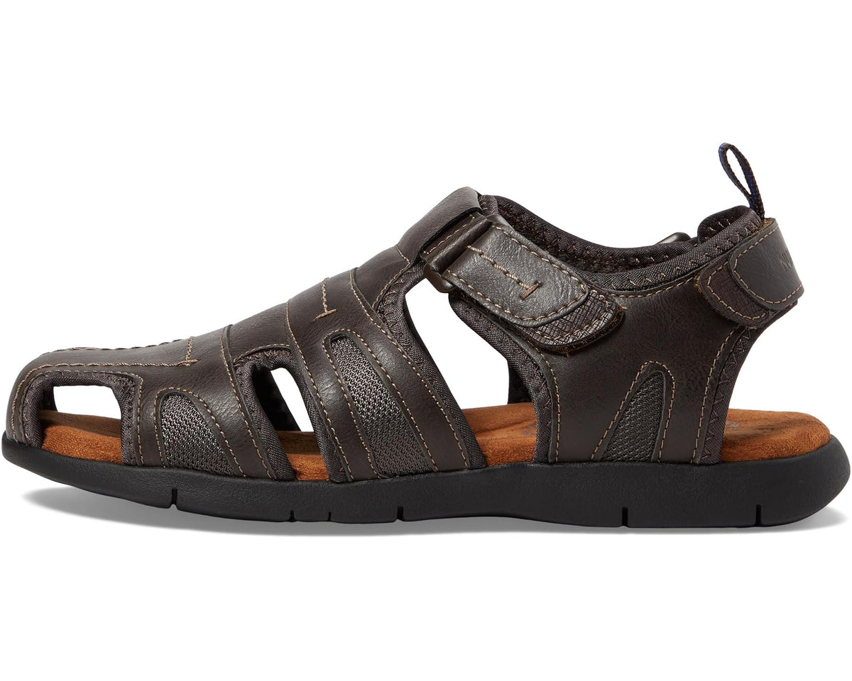Men's Nunn Bush Rio Grande Fisherman Closed Toe Sandal Brown