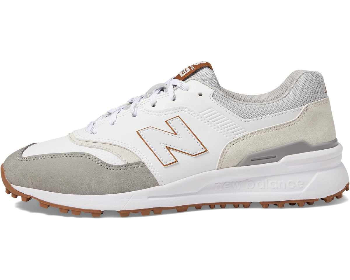 Men's New Balance Golf 997 SL Golf Shoes White/Grey