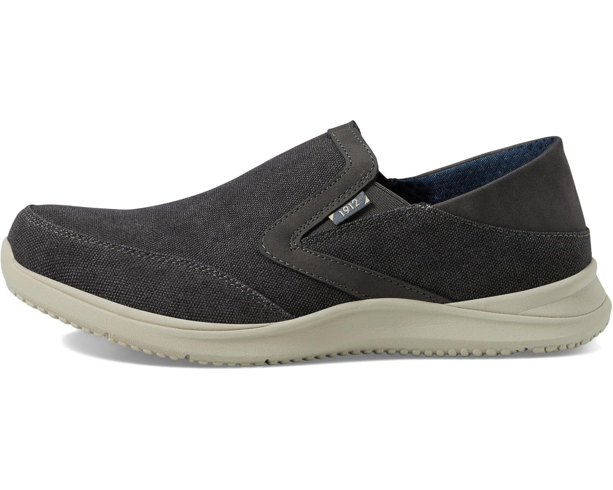 Men's Nunn Bush Conway EZ Canvas Moccasin Toe Slip-On Easy Slip-In Loafer Grey