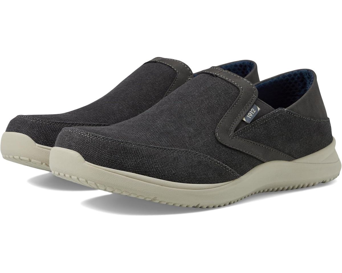 Men's Nunn Bush Conway EZ Canvas Moccasin Toe Slip-On Easy Slip-In Loafer Grey