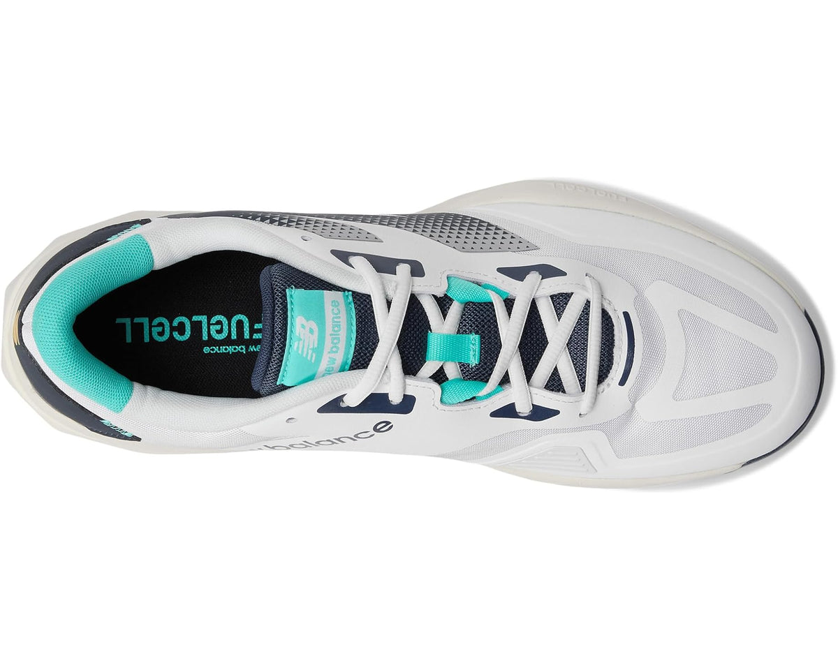 Men's New Balance FuelCell 796V4 Tennis Shoes White/Nb Navy/Cyber Jade