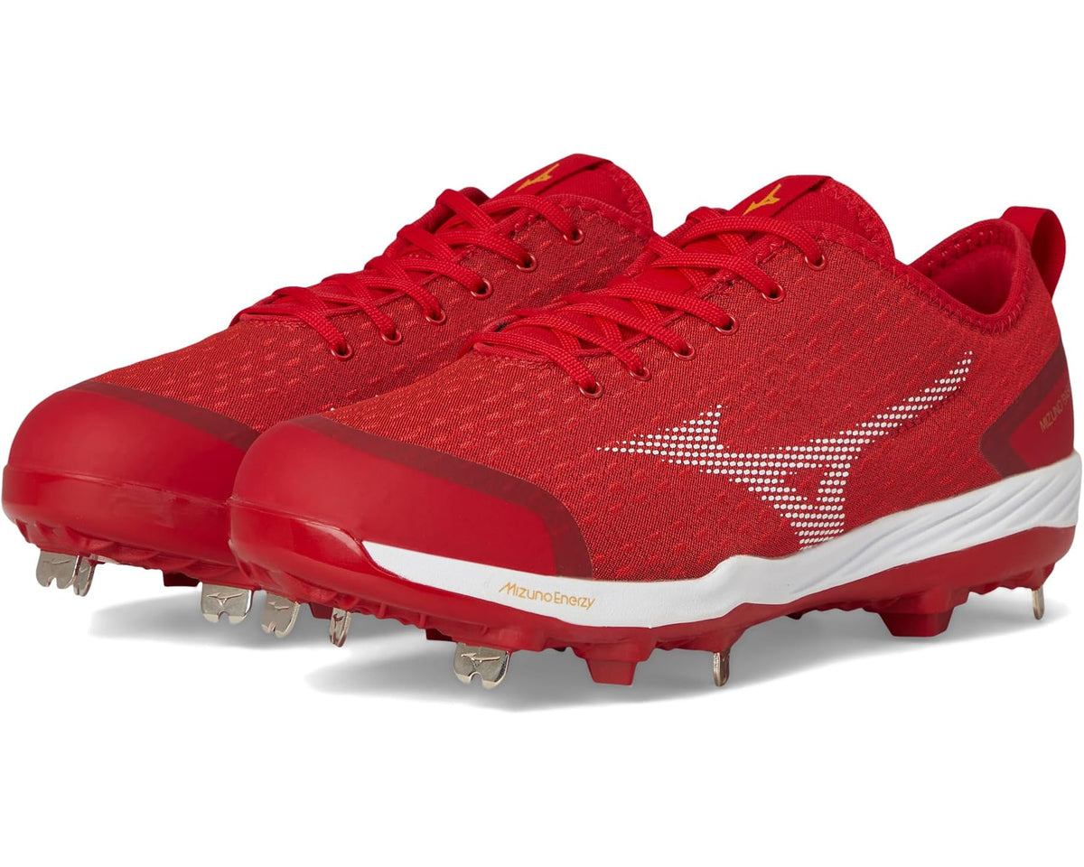 Men's Mizuno Dominant 4 Baseball Cleats Red/White