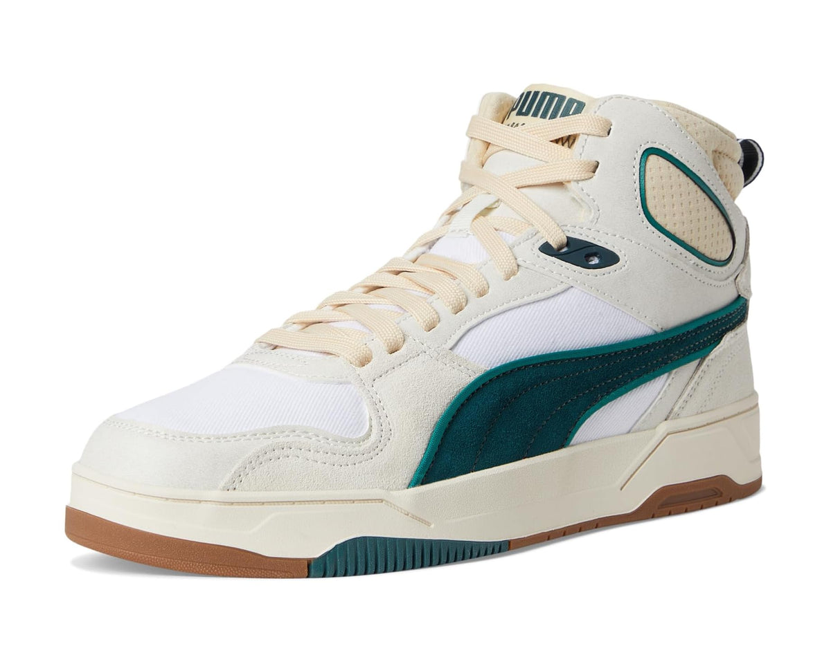 Men's PUMA Rbd Break Mid Shoes Vapor Gray/Green Terrain/White