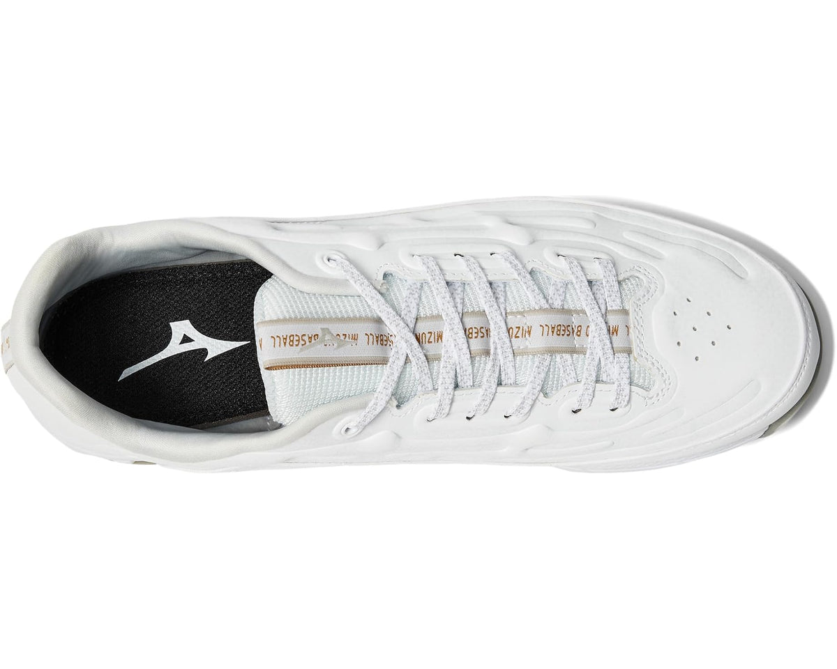 Men's Mizuno 9-Spike Ambition 3 Baseball Cleats White