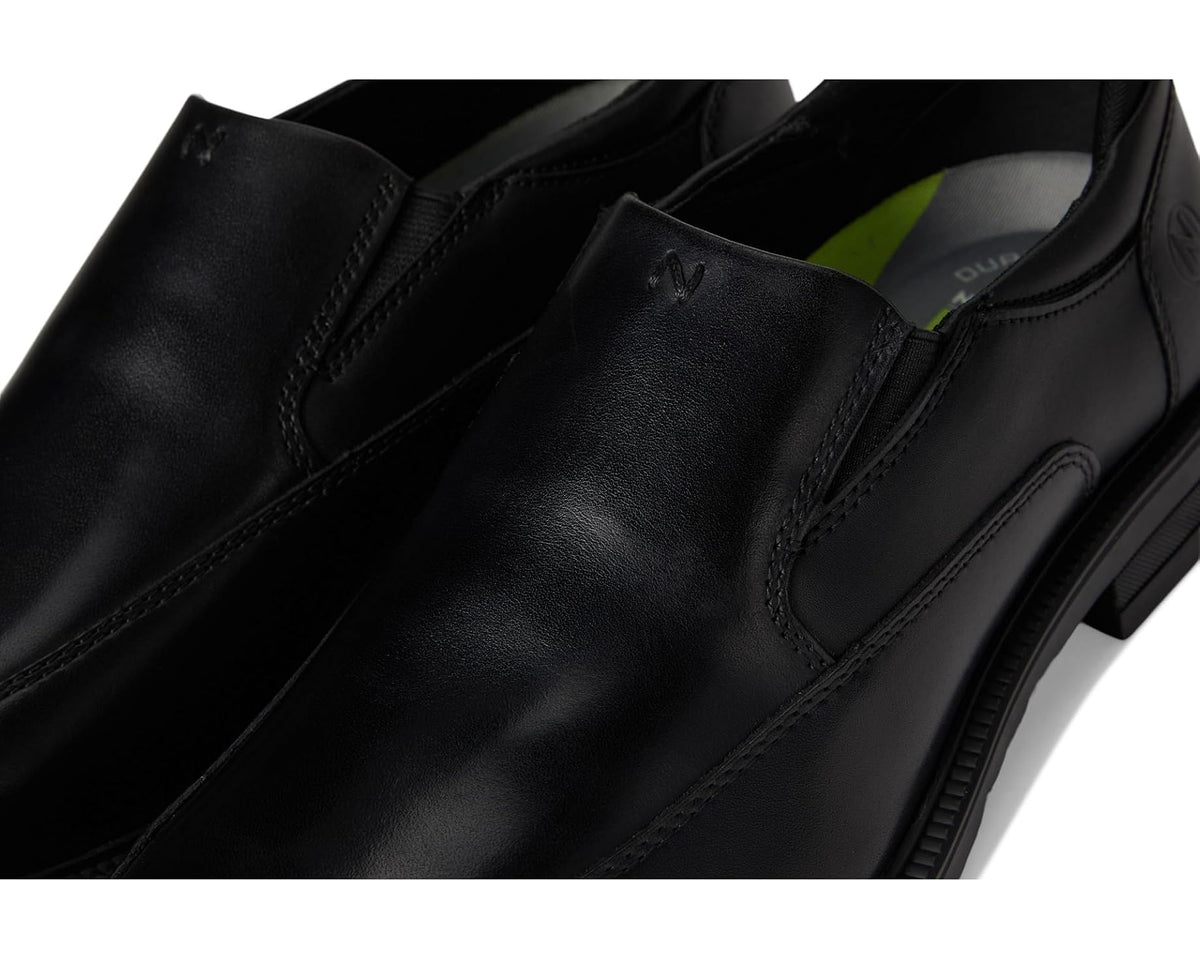 Men's Nunn Bush Kore Ez Icon Moccasin Toe Slip-On Easy-On Easy-Off Dress Casual Shoe Loafer Black
