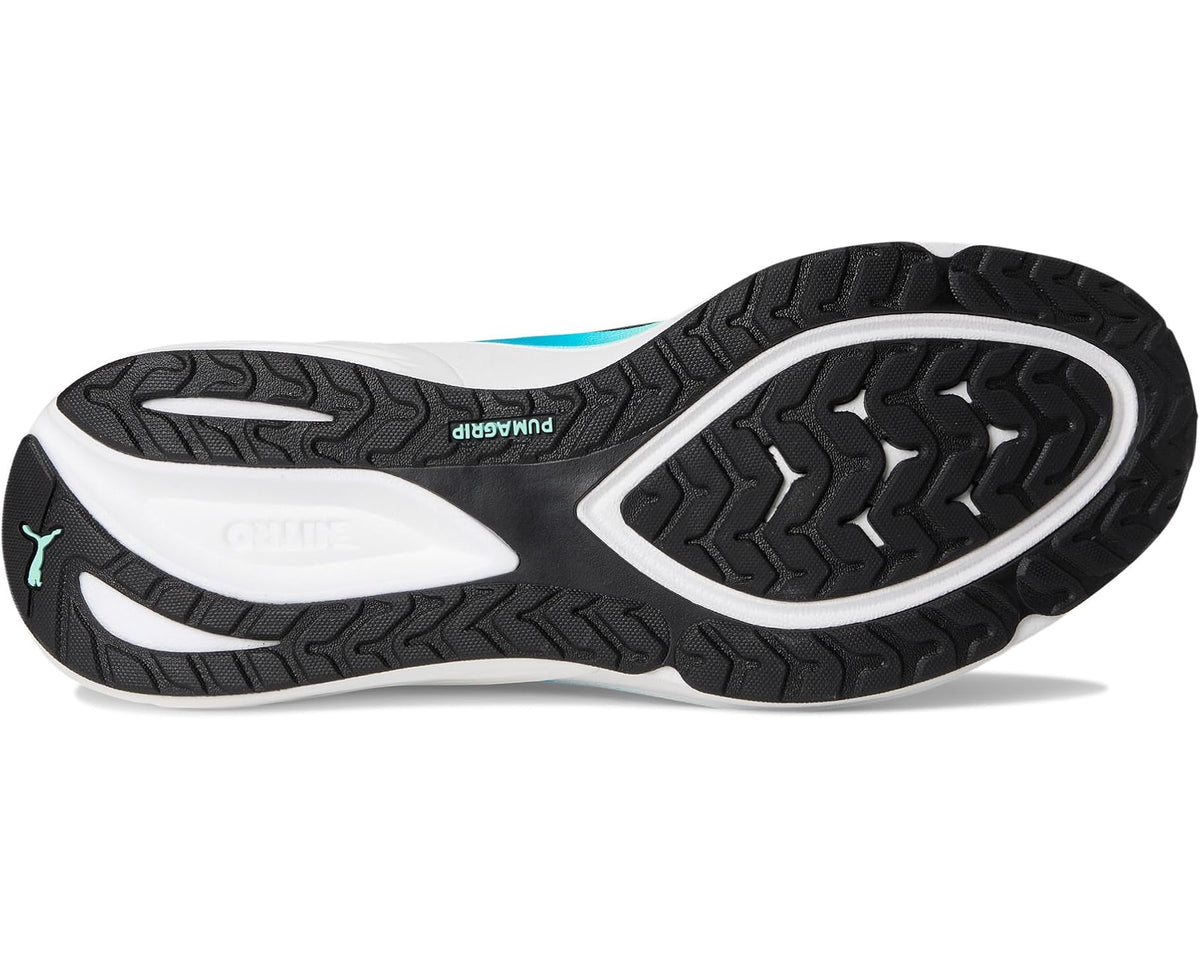 Men's PUMA Electrify Nitro 4 Running Shoes Black/Mint Melt/Speed Blue