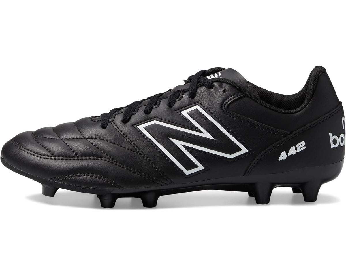 Men's New Balance 442 V2 Academy FG Soccer Cleats Black/White