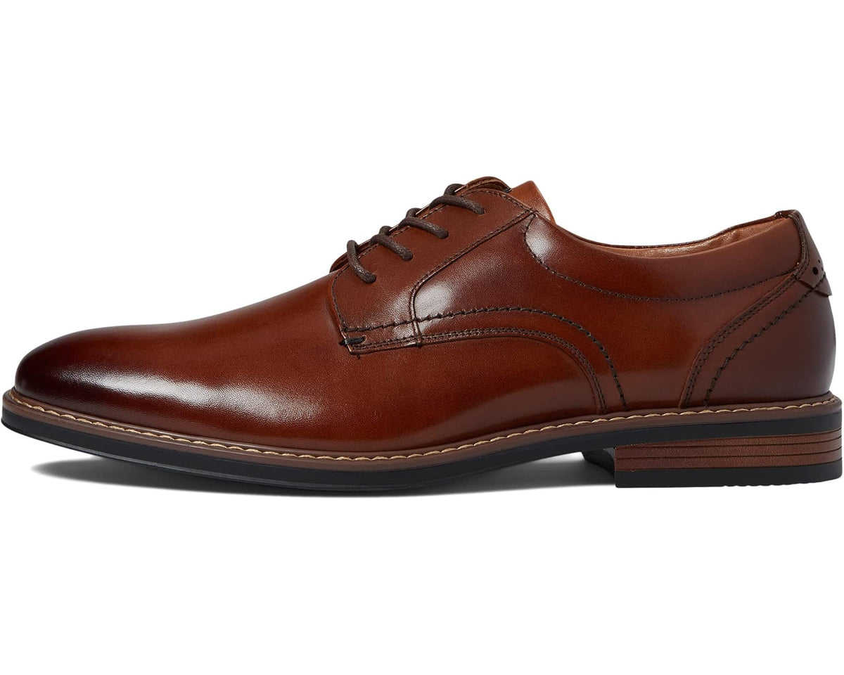 Men's Nunn Bush Centro Flex Plain Toe Oxford Cognac