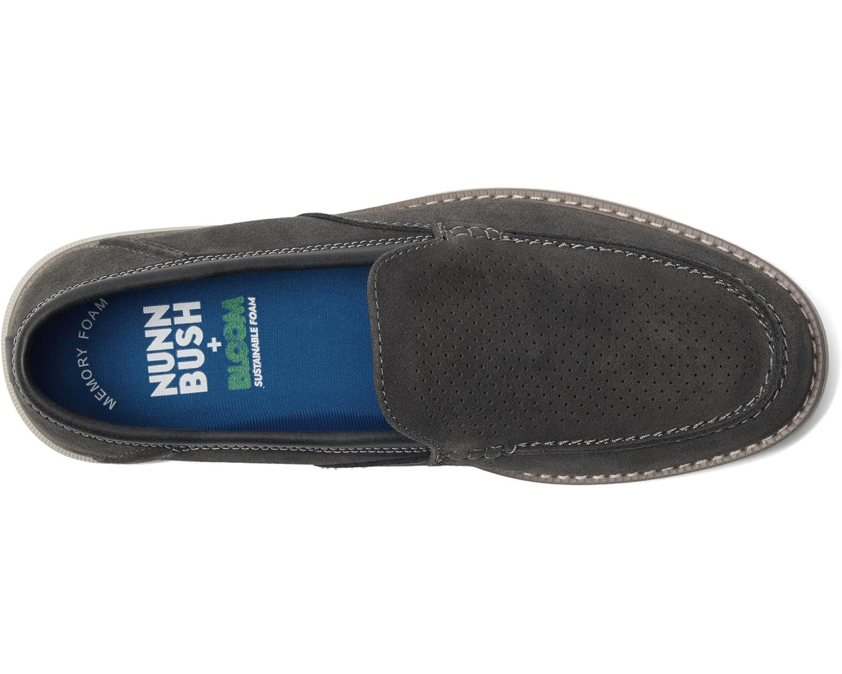 Men's Nunn Bush Otto EZ Moccasin Toe Slip-On Easy On Loafer Grey