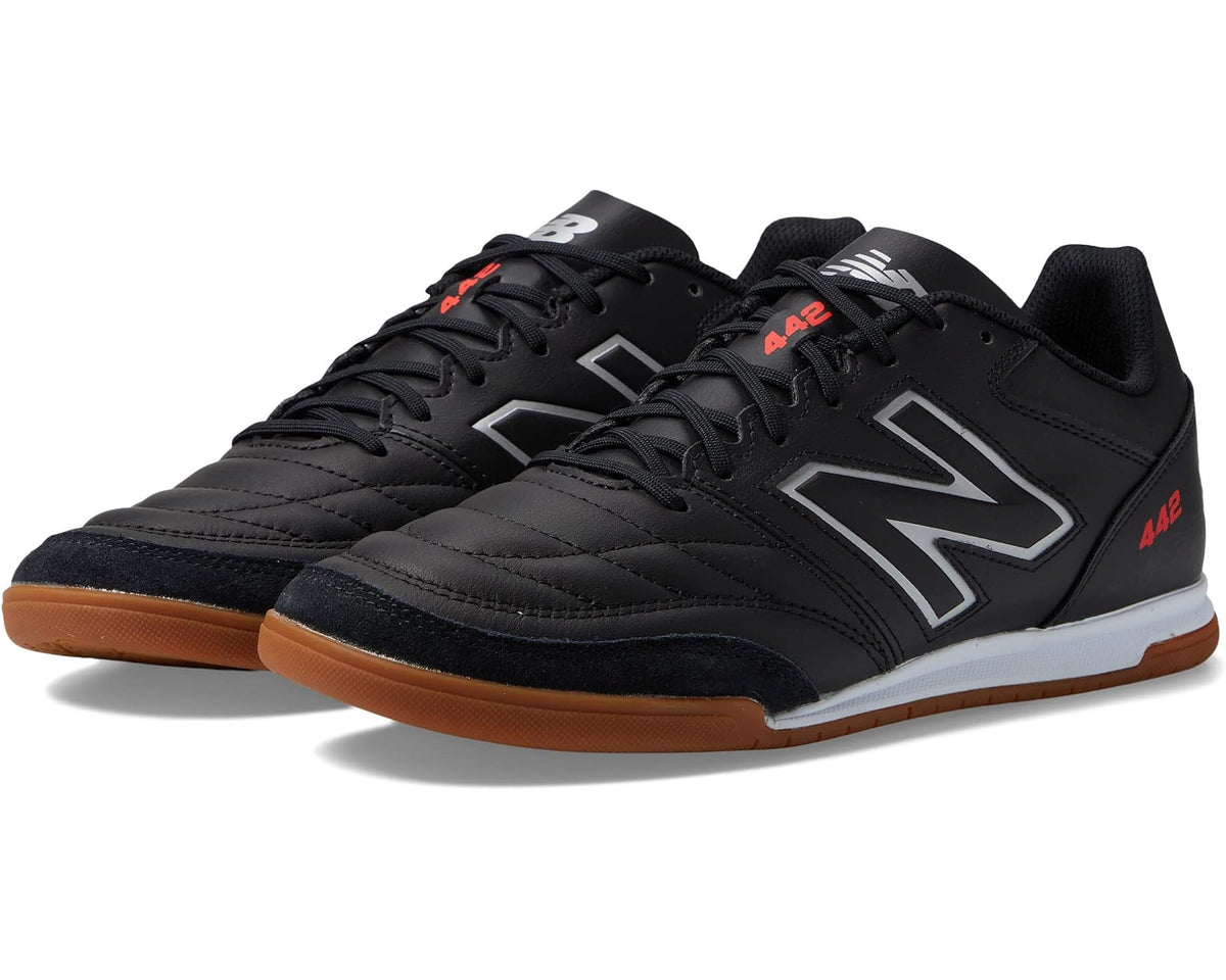Men's New Balance 442 V2 Team IN Soccer Cleats Black/White