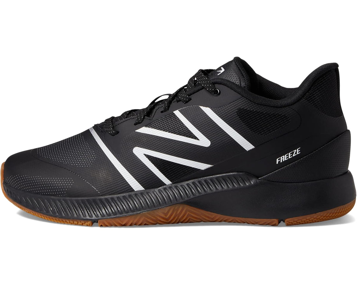 Men's New Balance Freezelx V4 Box Lacrosse Cleats Black/Gum