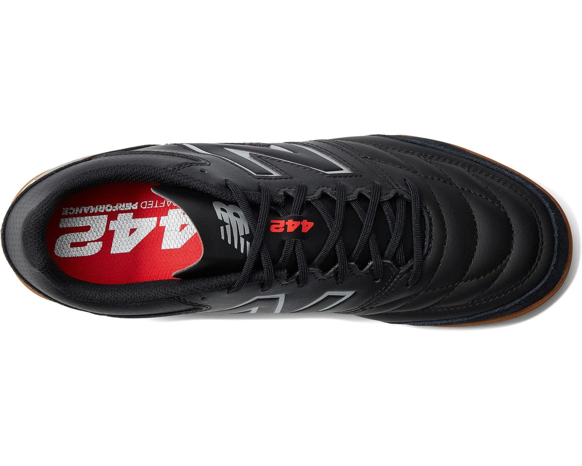 Men's New Balance 442 V2 Team IN Soccer Cleats Black/White